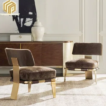 Единичен стол за свободното време, хол, италиански фланелет, лек лукс, прост разтегателен диван, 2021, нова персонализация