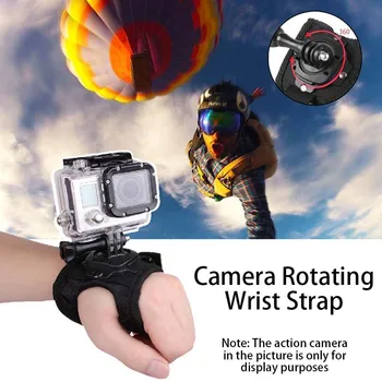Екшън камера 360 градуса въртене каишка китката длан фиксиране инструмент стрелба камера китката палма каишка