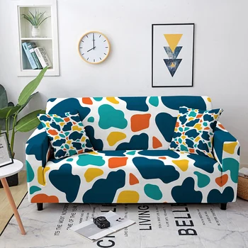 Еластичен полиестерен диван за хол геометричен диван капак участък секционен калъф Начало декор 1-4 места