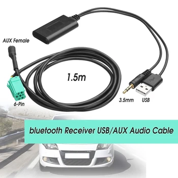 За Renault 2005-2011 Радио кола стерео безжичен Bluetooth приемник USB / AUX аудио модул кабел AUX кабел адаптер