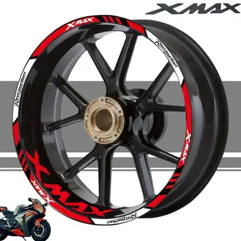 За XMAX Xmax150 250 300 Аксесоари за мотоциклети Светлоотразителни колела гума модификация стикер главина стикери джанта ивица лента един комплект
