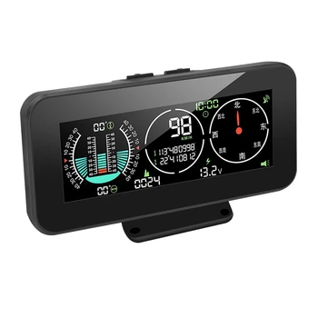 За всички автомобили M60 кола GPS HUD скоростомер интелигентен инклинометър офроуд скорост дисплей наклон наклон ъгъл компас