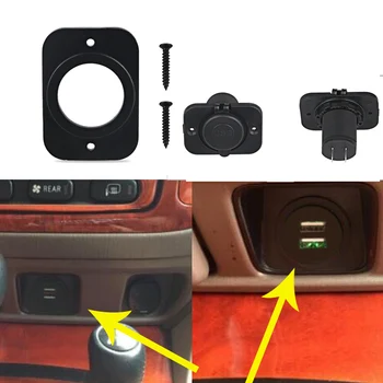 Зарядно за кола Волтметър панел USB зарядно устройство панел за монтиране на панел Цигарена запалка Volt метър панел Mount аксесоари за кола