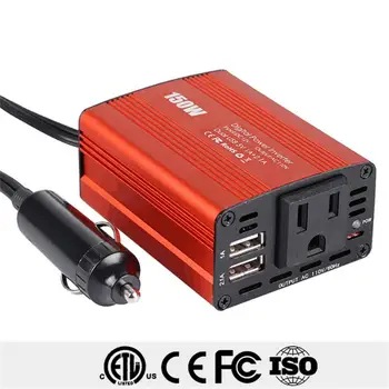 Инвертор за захранване на автомобили 12V до 220V запалка Plug 230V конвертор на напрежение USB универсален контакт Автоаксесоари