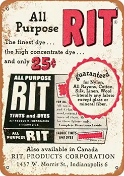 Метален знак - 1955 RIT Dye - Реколта поглед стена декор за кафе бар кръчма Начало Декорация на бира Занаяти