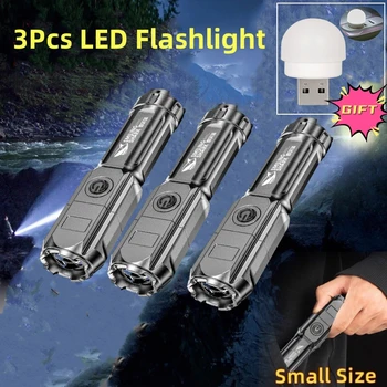 мощен LED фенерче гигантски ярки тактически фенери акумулаторни USB 18650 водоустойчив увеличение риболов лов LED фенерче