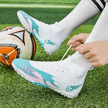 Мъжки футболни обувки Cleats Futbol против хлъзгане футболни обувки футзал обучение детски футболни обувки маратонки деца безплатна доставка