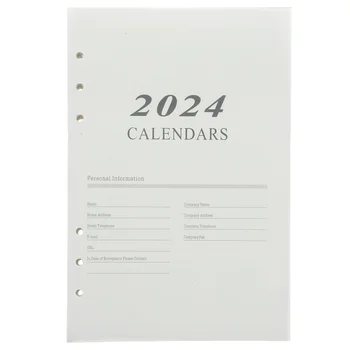 Напиши книга Loose Leaf Notebook Planner 2024 Списание Попълване на студенти Похлабав лист бележник Преносима хартия Пътуване Писане