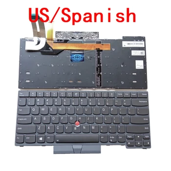 Нов американски испански лаптоп с подсветка клавиатура за Lenovo Thinkpad T14 Gen1 / P14s Gen2 Notebook PC подмяна