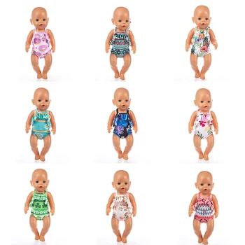 Нови бански костюми Дрехи за кукли Fit За 43 см бебе новородено Кукла дрехи преродени Кукла аксесоари