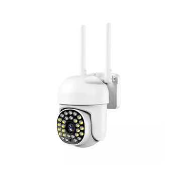 Охранителна камера с прожектори Цветна камера за нощно виждане Кабелна камера за наблюдение, Безжични WiFi Plug-In камери
