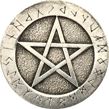 Пет лъчева звезда водни биволи украсени монети, скитник антична колекция, възпоменателно сребро, златни монети, метални занаятчийски подаръци