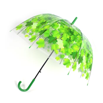 Прозрачен чадър кленови листа чадъри творчески сакура чадър карикатура котка чадъри сладък птица клетка дропшипинг