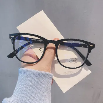 Прозрачни очила Жени Рамка за очила HD обектив 0 Плоски огледални очила Очила против синя светлина Очила за момичета Модни Gafas