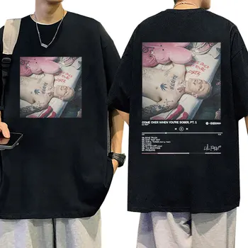 Рапърът Lil Peep Music Album Graphic T Shirt Мъже Жени Хип-хоп Мода Реколта тениски 100% памук извънгабаритни тениски Streetwear