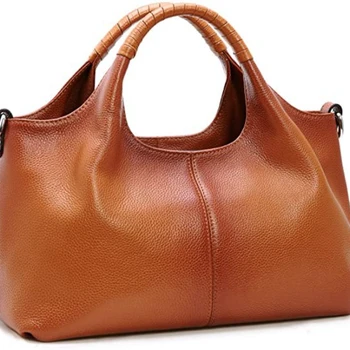 Ретро кожени чанти за жени чанти за рамо дами голям капацитет плътен цвят горната дръжка чанти нови Hobo Crossbody чанти