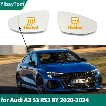 Странично отопляемо електрическо широкоъгълно огледало за крило за Audi A3 8Y S3 8Y RS3 8Y RS A S 3 2020-2024 Аксесоари