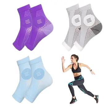 Успокояващи чорапи 3Pairs Toeless компресия чорапи за пътуване дишаща удобни бягане чорапи облекчение спортни чорапи за глезена