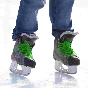 Хокей на лед восъчни скейт дантели 96inch двуслойна плитка подсилени съвети за хокей скейт обувки дантела хокей ски обувки